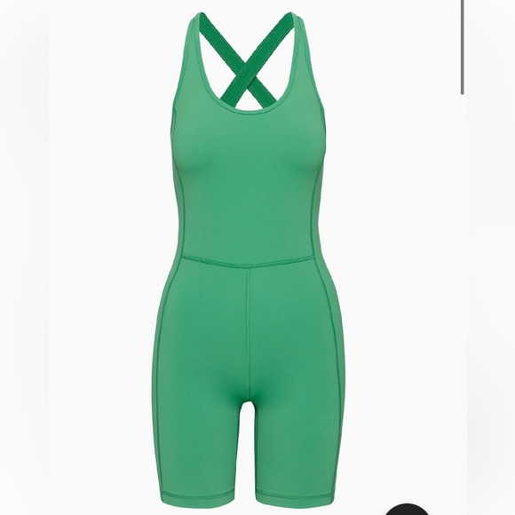 Aritzia Pants - 💚 NWT Aritzia TnaLIFE™ Surge Romper Cross-back RARE COLOR Green 😍